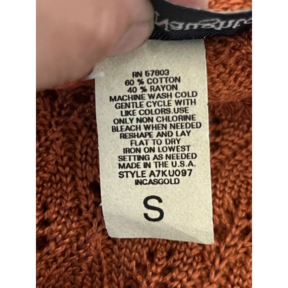 NWT VTG Norton McNaughton Women Open texture Knit Top Small Crew-neck USA Mature - Picture 11 of 16